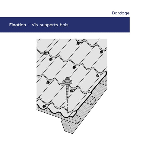 Vis autoperceuse bardage bois – Ø 4,9 x 35 mm