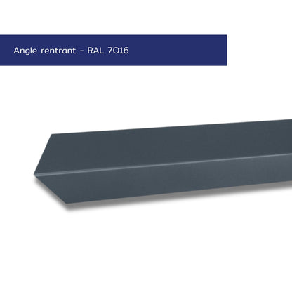 Angle rentrant – Finition intérieure bardage – Acier prélaqué 75/100