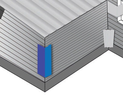 Angle sortant – Finition extérieure bardage – Acier prélaqué 75/100