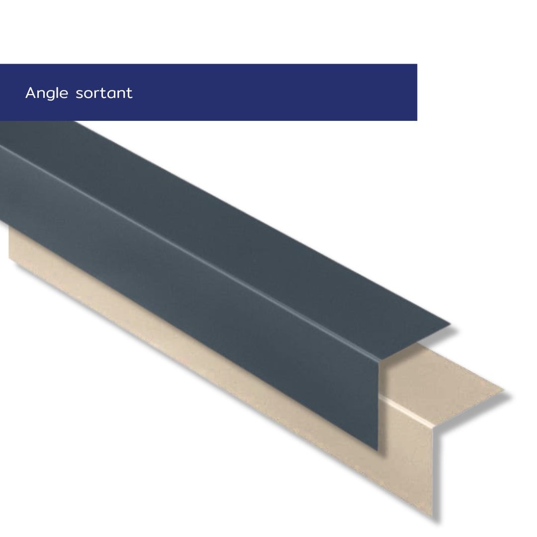 Angle sortant – Finition extérieure bardage – Acier prélaqué 75/100