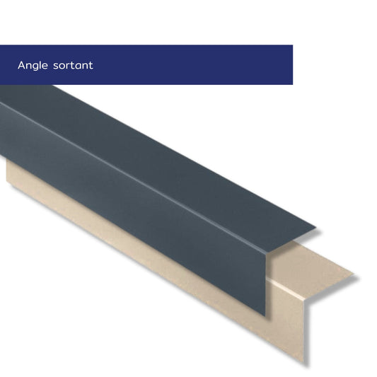 Angle sortant – Finition extérieure bardage – Acier prélaqué 75/100