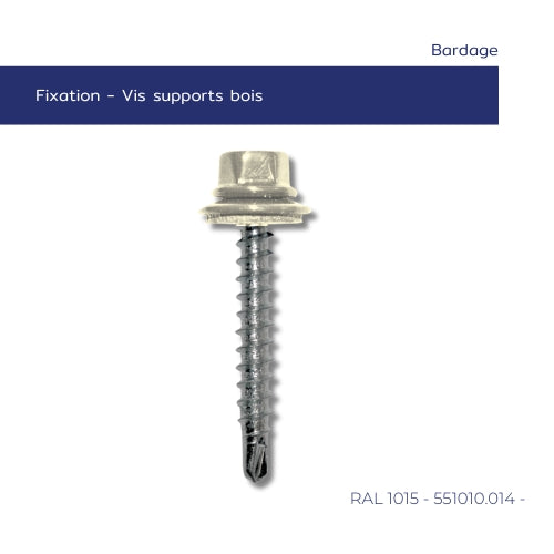 Vis autoperceuse bardage bois – Ø 4,9 x 35 mm