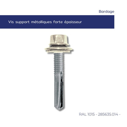 Vis autoperceuse bardage métal – Ø 5,5 x 32 mm – Forte épaisseur (IPN)