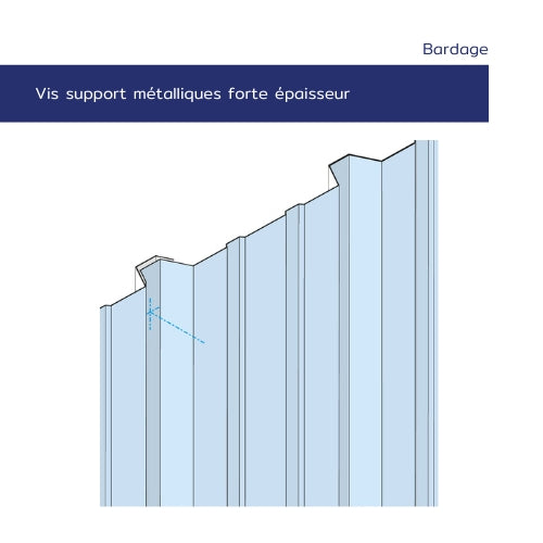 Vis autoperceuse bardage métal – Ø 5,5 x 32 mm – Forte épaisseur (IPN)