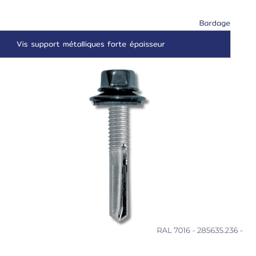 Vis autoperceuse bardage métal – Ø 5,5 x 32 mm – Forte épaisseur (IPN)