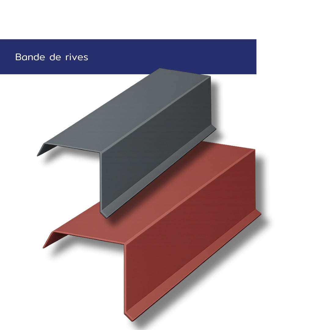 Bande de rives – Finition de versant toiture – Acier prélaqué 75/100 ...