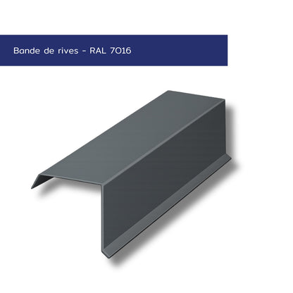 Bande de rives – Finition de versant toiture – Acier prélaqué 75/100