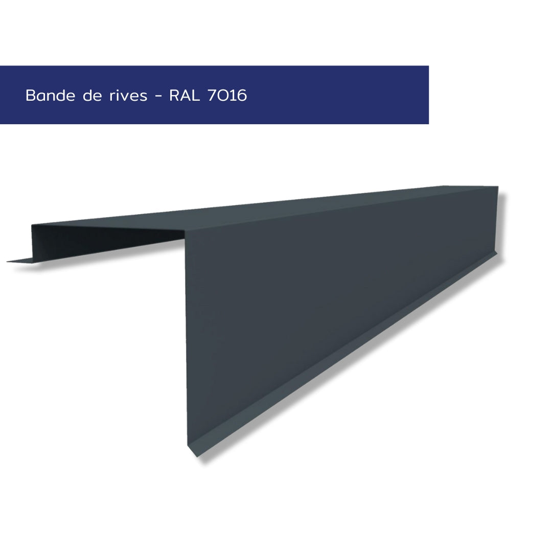 Bande de rives – Finition de versant toiture – Acier prélaqué 75/100