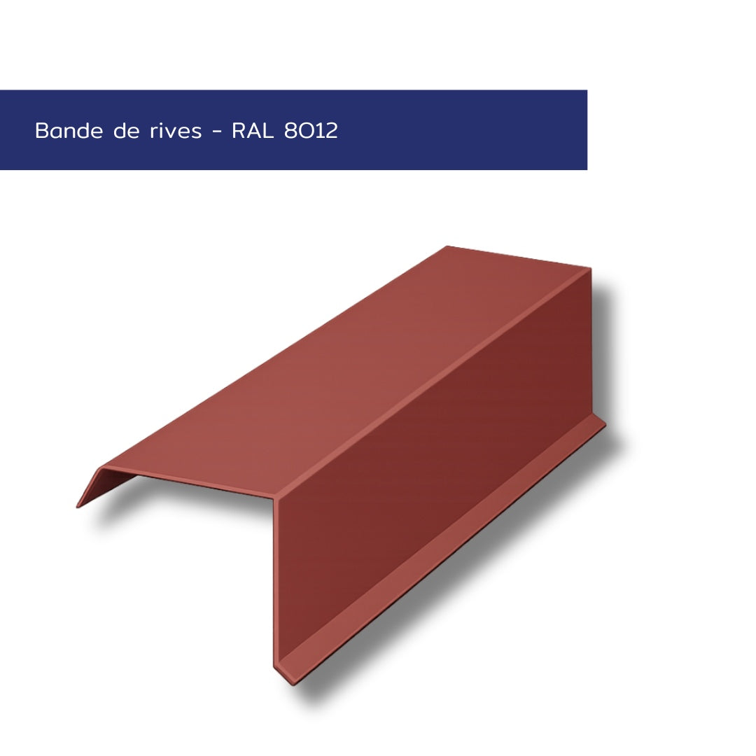 Bande de rives – Finition de versant toiture – Acier prélaqué 75/100
