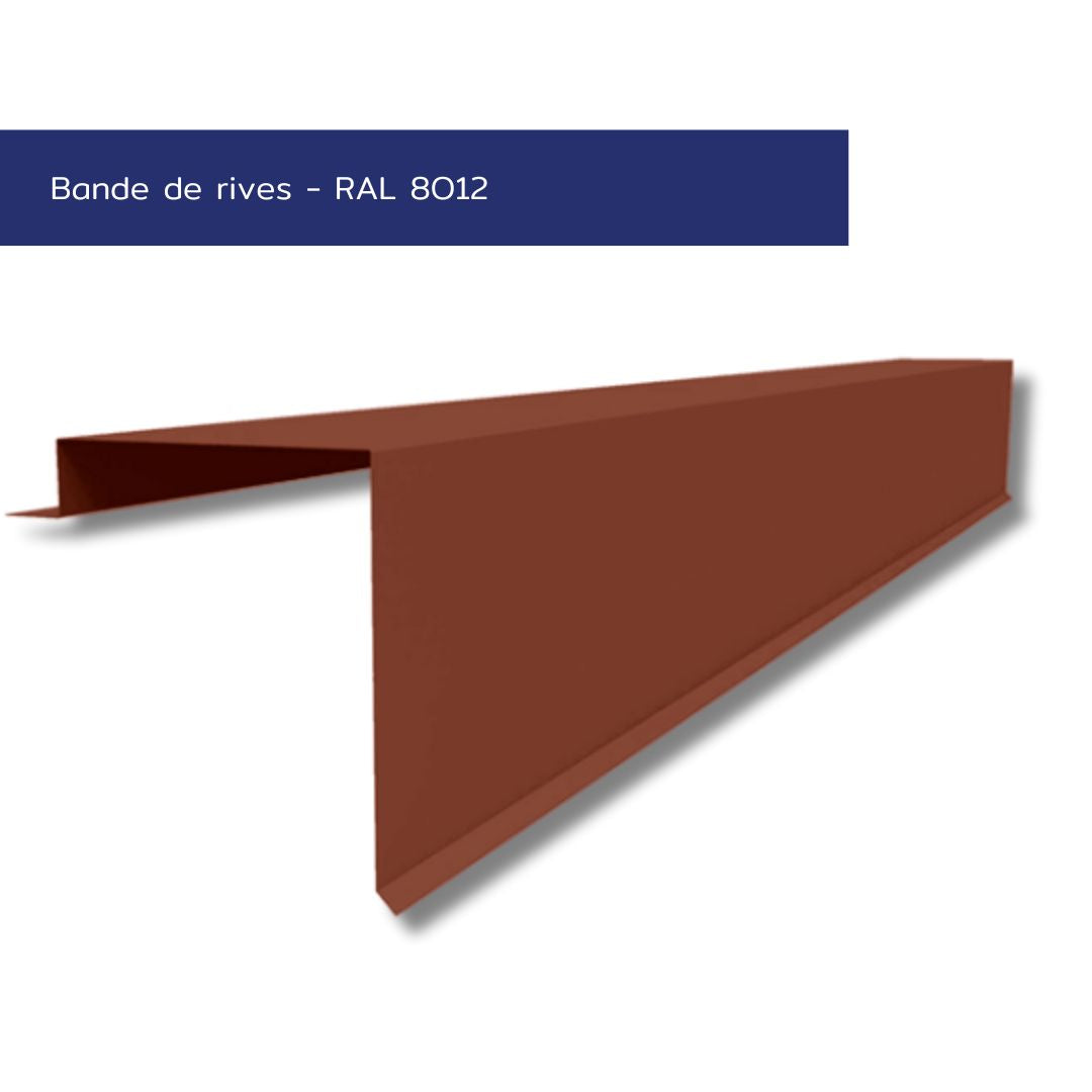 Bande de rives – Finition de versant toiture – Acier prélaqué 75/100