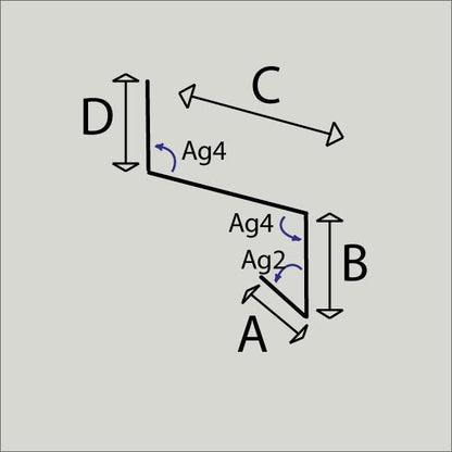 Bavette à rejet d’eau – Finition bas de bardage – Acier prélaqué 75/100