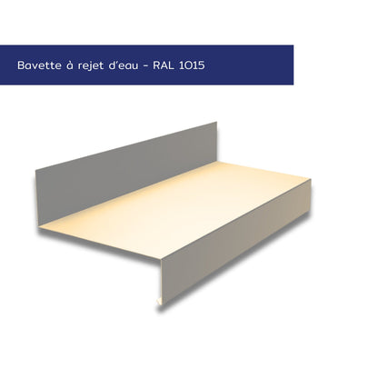 Bavette à rejet d’eau – Finition bas de bardage – Acier prélaqué 75/100