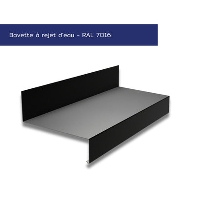 Bavette à rejet d’eau – Finition bas de bardage – Acier prélaqué 75/100