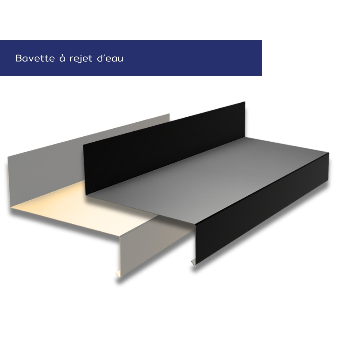 Bavette à rejet d’eau – Finition bas de bardage – Acier prélaqué 75/100