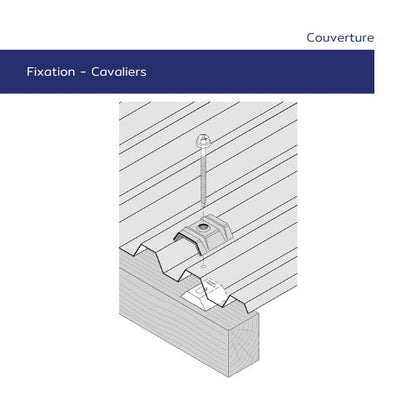 Cavalier de couverture galbé – 3 nervures – Étanchéité EPDM