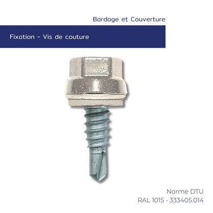 Vis de couture métal sur métal – Bardage & couverture – Conforme DTU