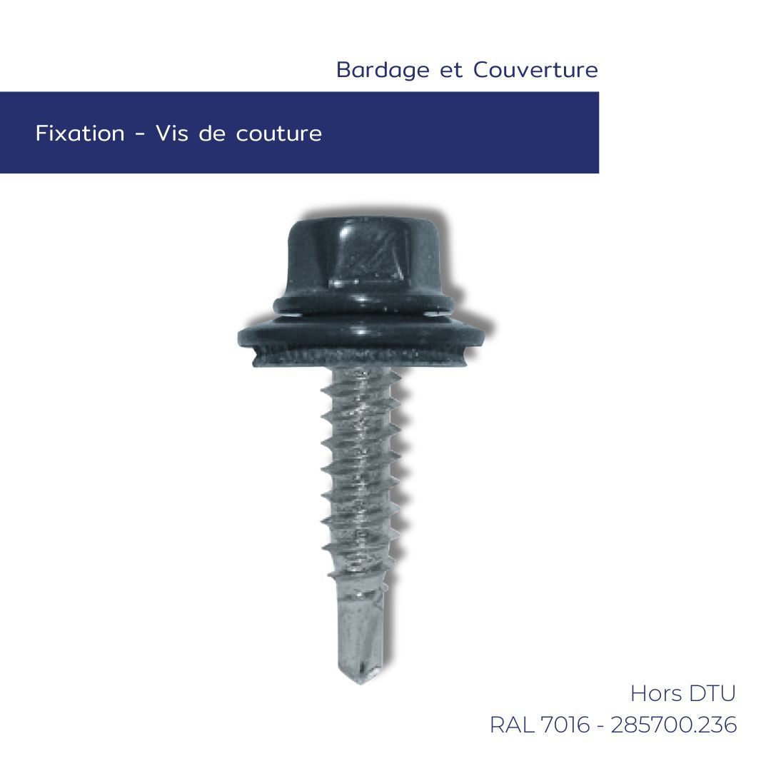 Vis de couture métal sur métal – Bardage & couverture – Standard Hors DTU