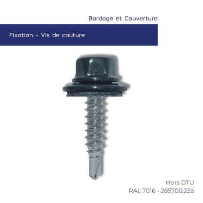 Vis de couture métal sur métal – Bardage & couverture – Standard Hors DTU