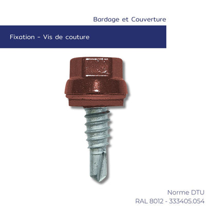 Vis de couture métal sur métal – Bardage & couverture – Conforme DTU