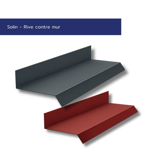Rive contre mur – Étanchéité latérale toiture – Acier prélaqué 75/100